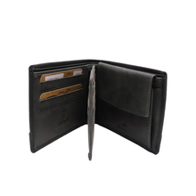 Φόρτωση εικόνας στο εργαλείο προβολής Συλλογής, Δερμάτινο πορτοφόλι με γκρι γαζί